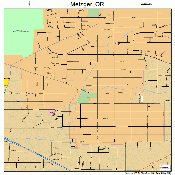 Metzger, OR street map