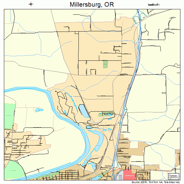 Millersburg, OR street map
