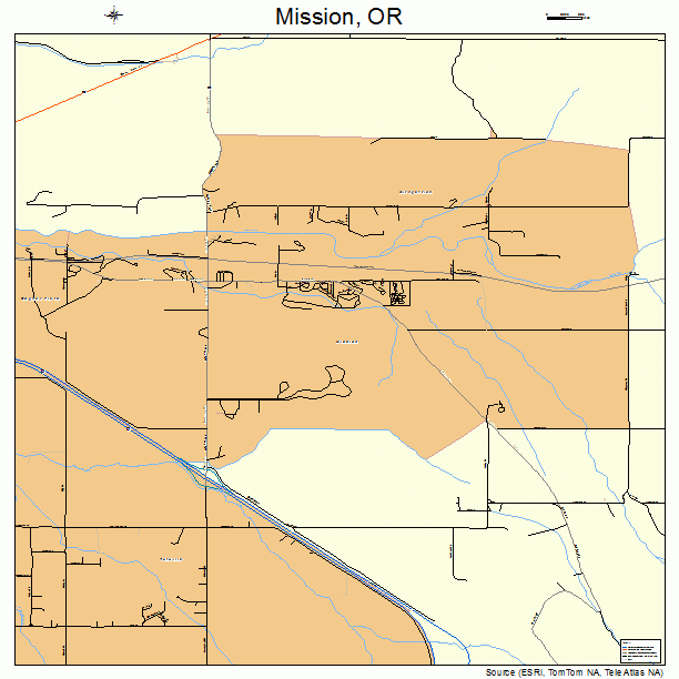 Mission, OR street map