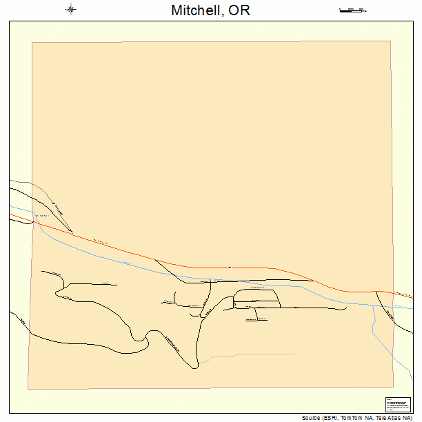 Mitchell, OR street map