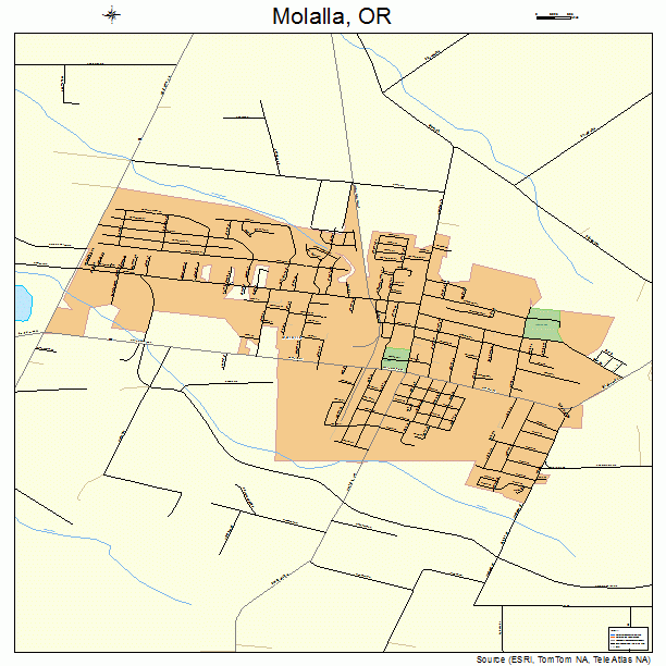 Molalla, OR street map