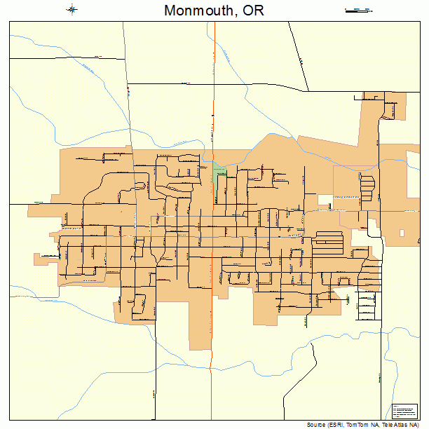 Monmouth, OR street map