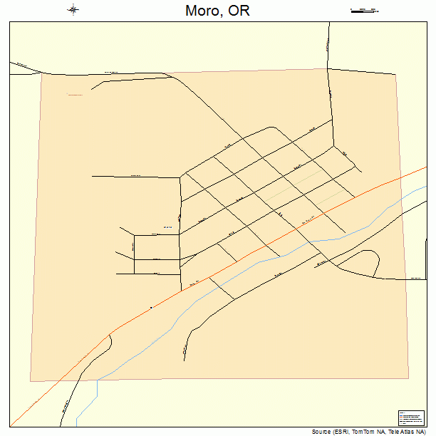 Moro, OR street map