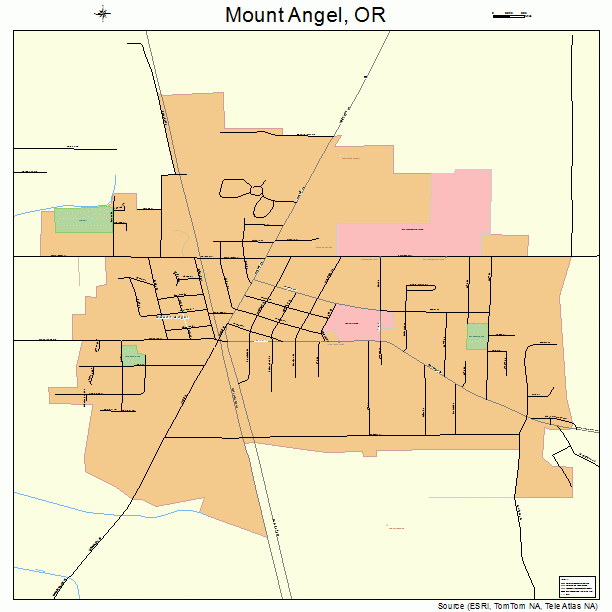 Mount Angel, OR street map