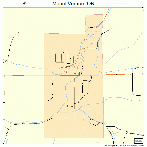 Mount Vernon, OR street map