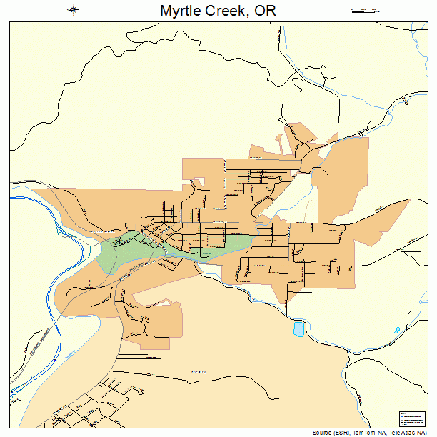 Myrtle Creek, OR street map