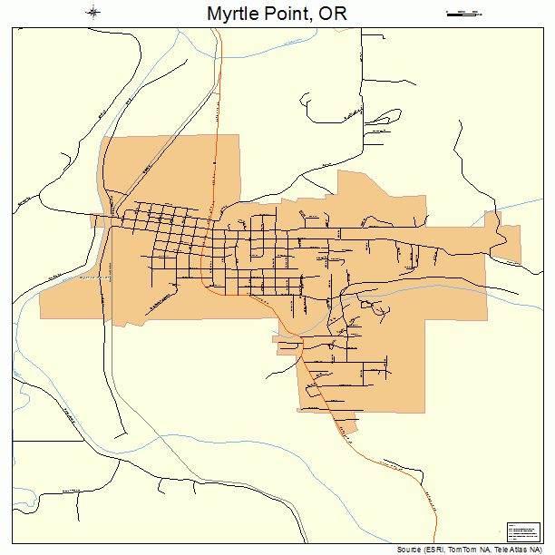 Myrtle Point, OR street map