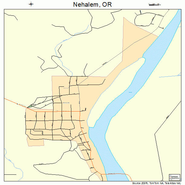 Nehalem, OR street map