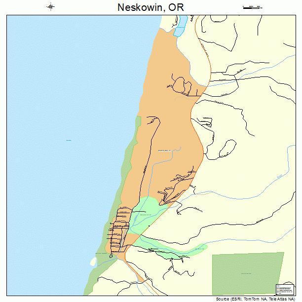 Neskowin, OR street map