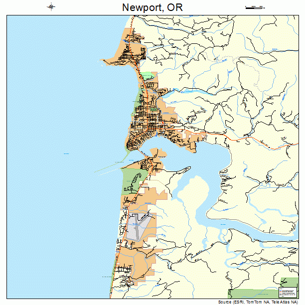 Newport, OR street map