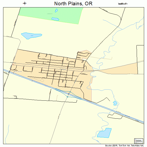 North Plains, OR street map