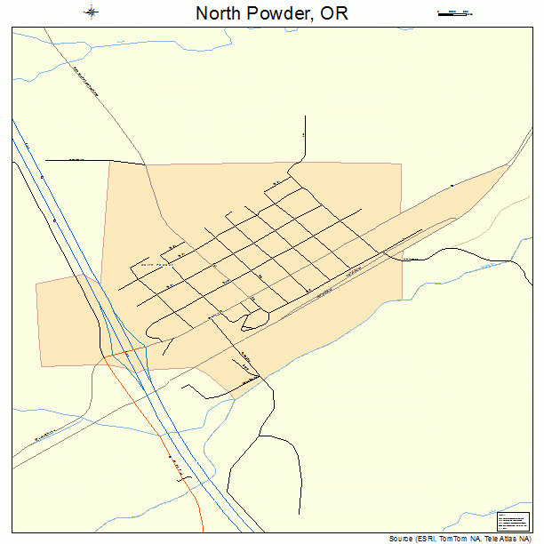 North Powder, OR street map