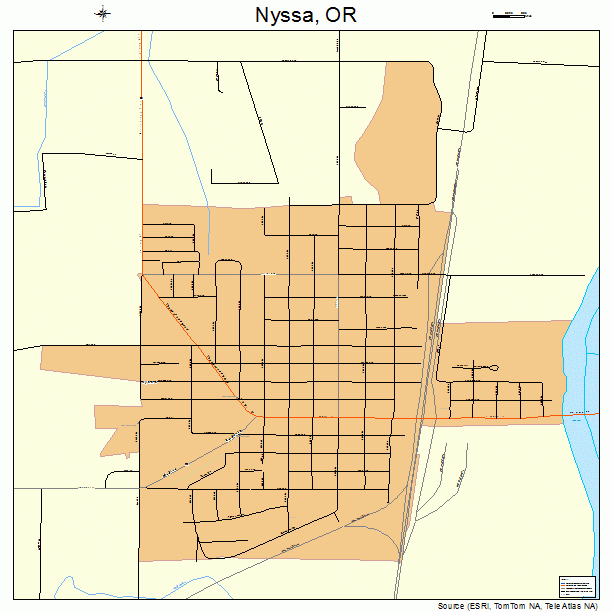 Nyssa, OR street map