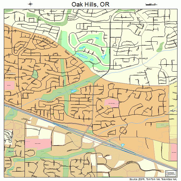 Oak Hills, OR street map