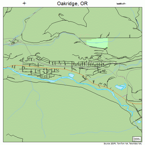 Oakridge, OR street map