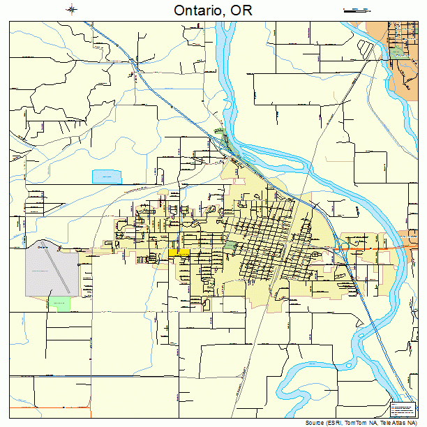 Ontario, OR street map