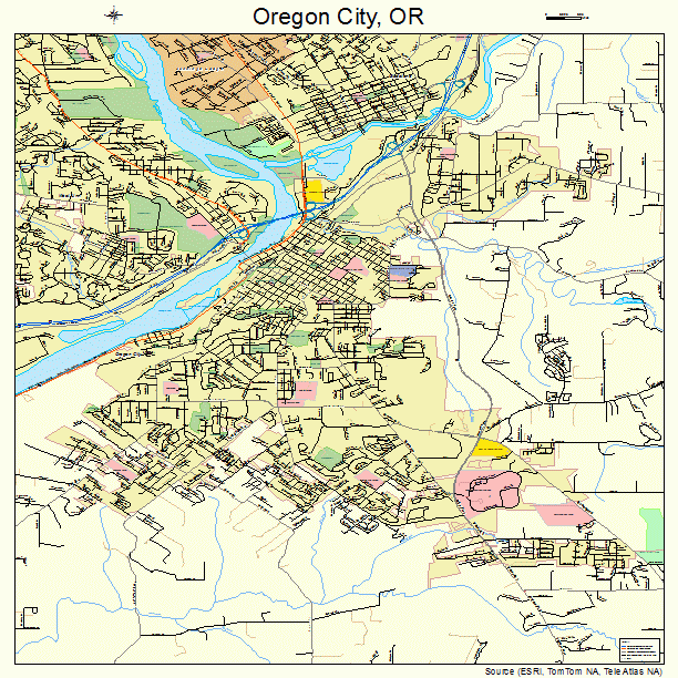 Oregon City, OR street map