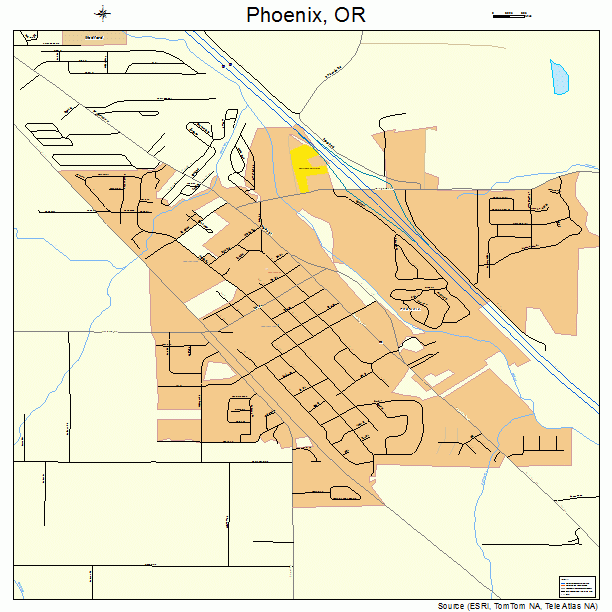 Phoenix, OR street map