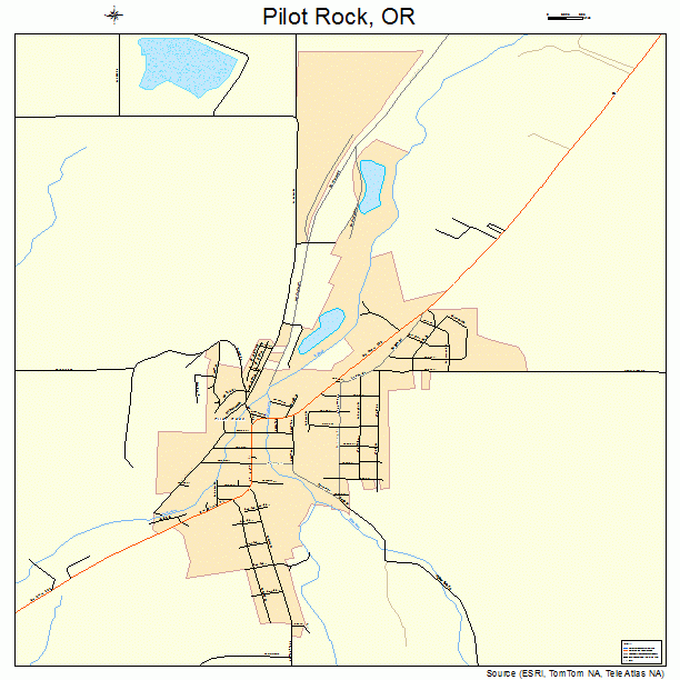 Pilot Rock, OR street map