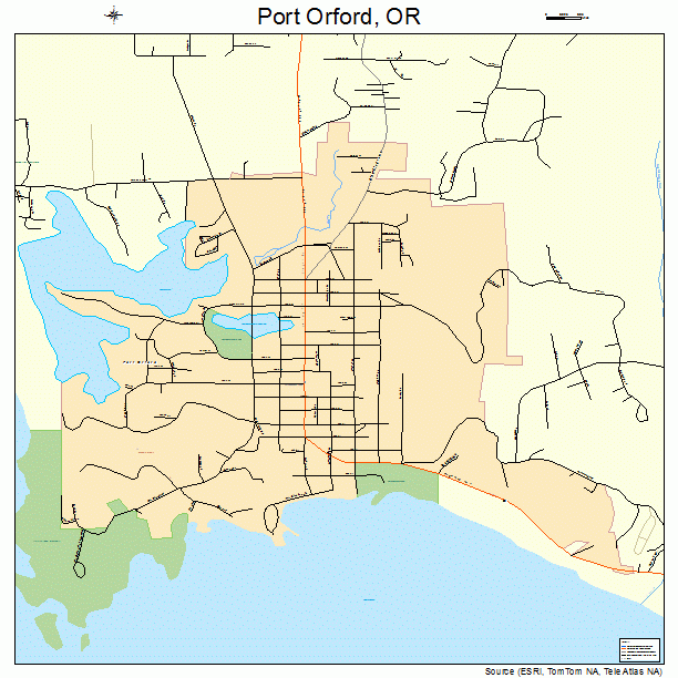 Port Orford, OR street map