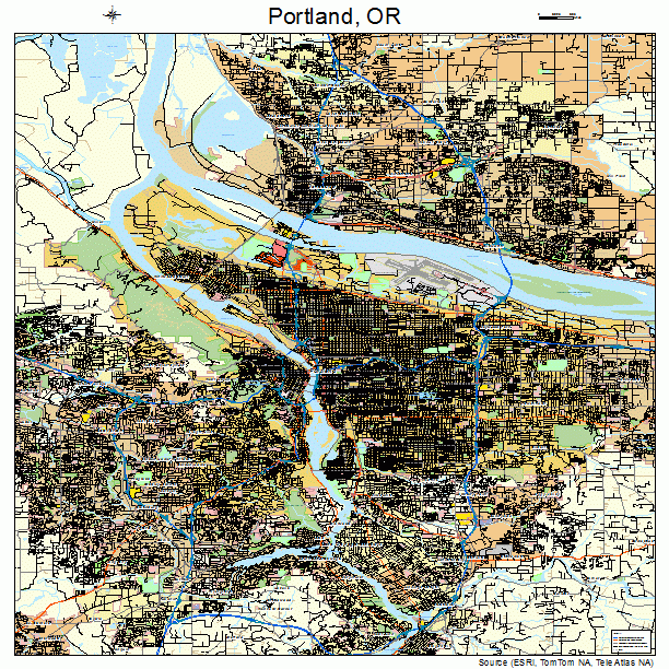 Portland, OR street map