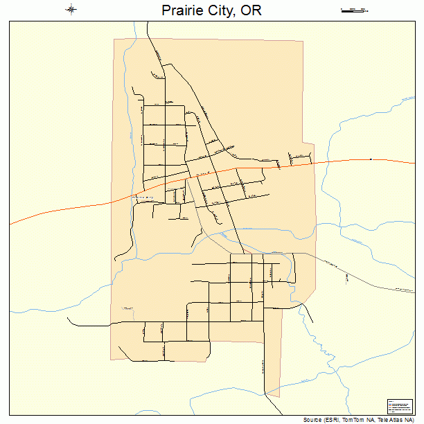 Prairie City, OR street map
