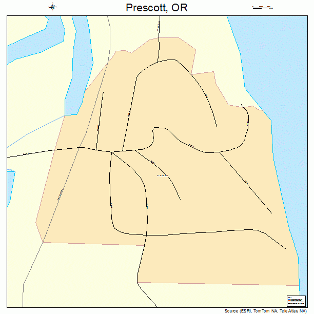 Prescott, OR street map