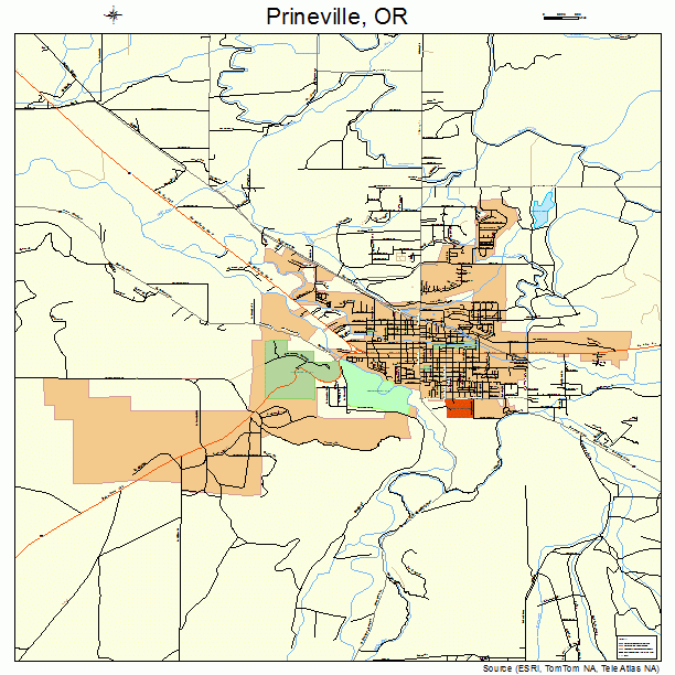 Prineville, OR street map