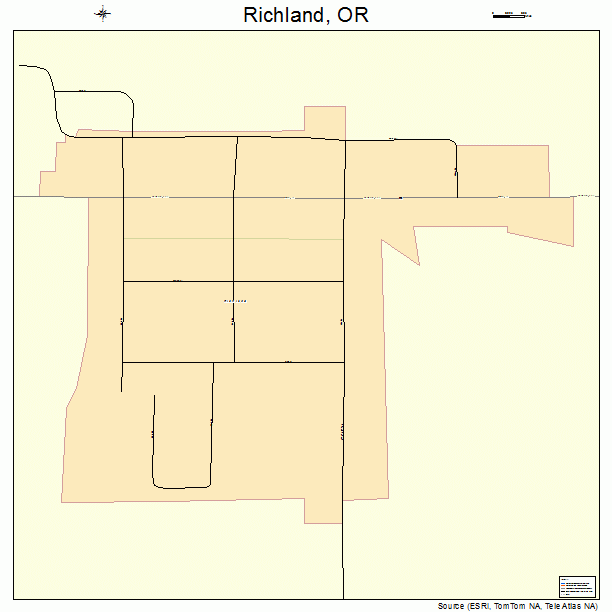 Richland, OR street map
