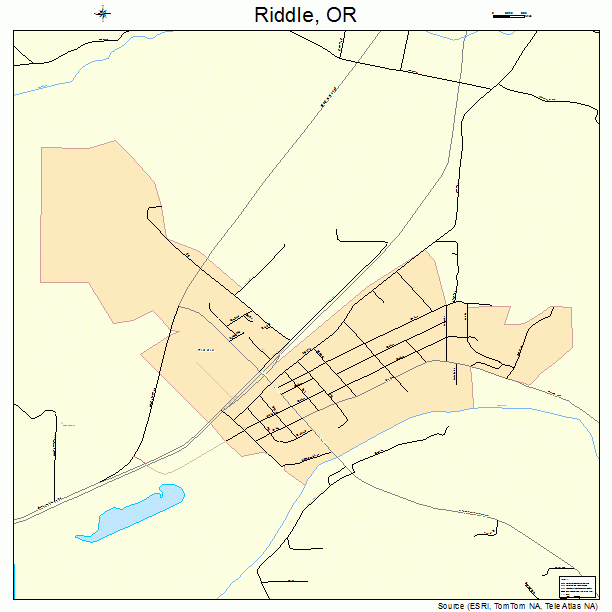 Riddle, OR street map