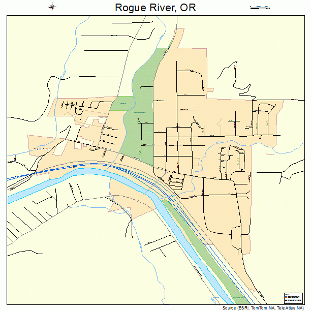 Rogue River, OR street map
