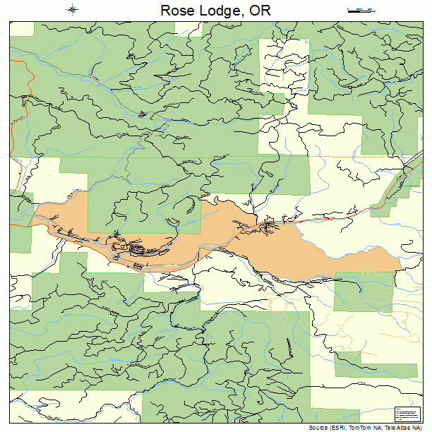 Rose Lodge, OR street map