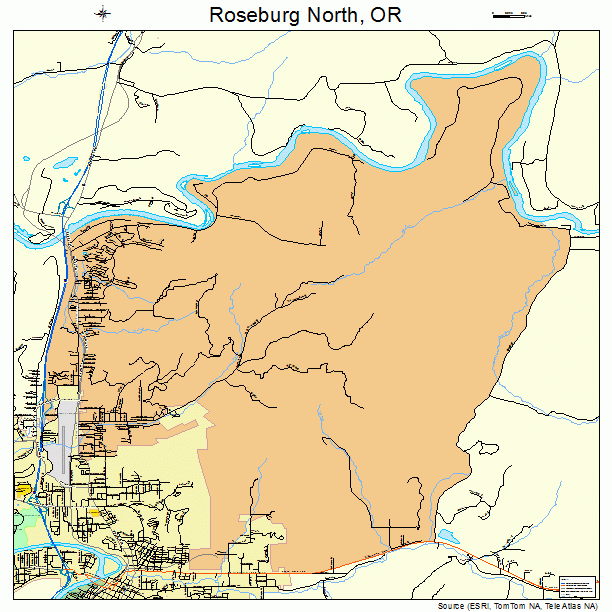 Roseburg North, OR street map