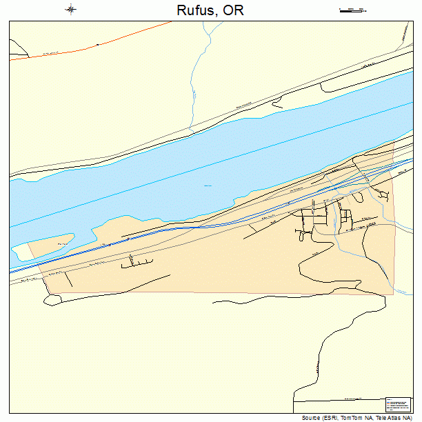 Rufus, OR street map