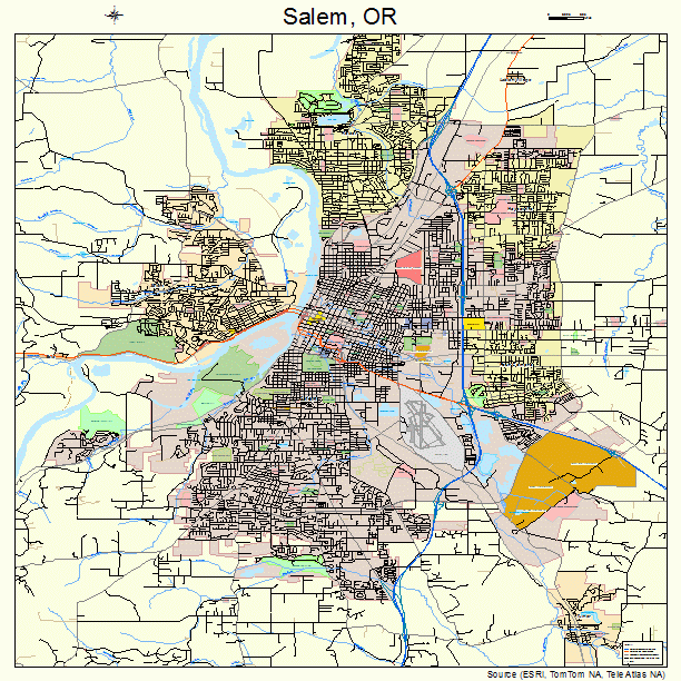 Salem, OR street map