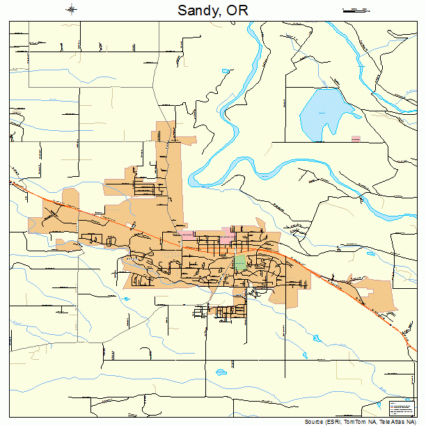 Sandy, OR street map