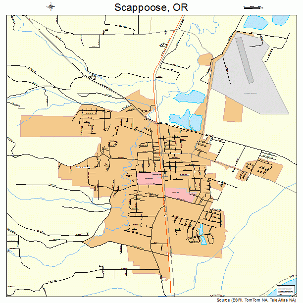 Scappoose, OR street map