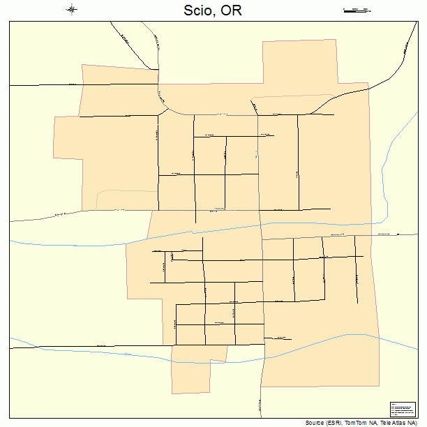 Scio, OR street map