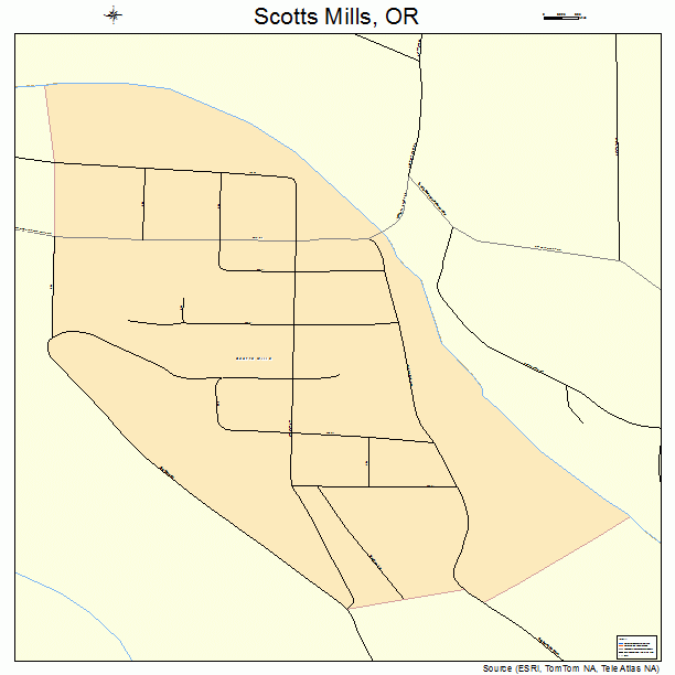 Scotts Mills, OR street map