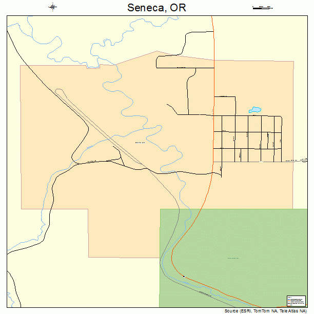 Seneca, OR street map