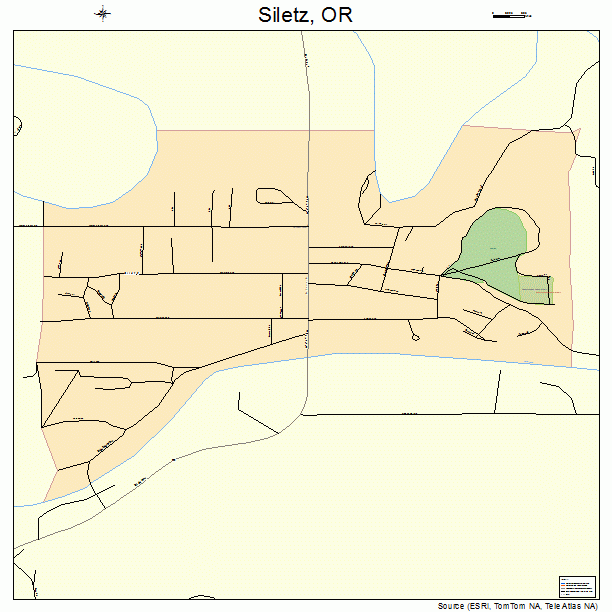 Siletz, OR street map