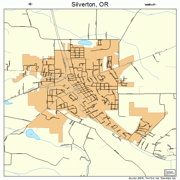 Silverton, OR street map