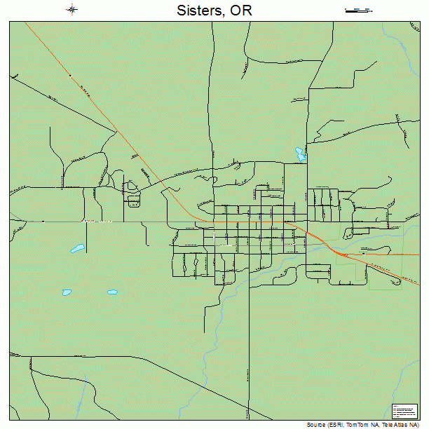 Sisters, OR street map