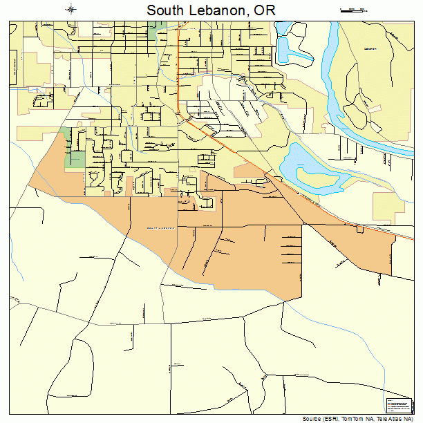 South Lebanon, OR street map