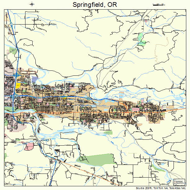 Springfield, OR street map