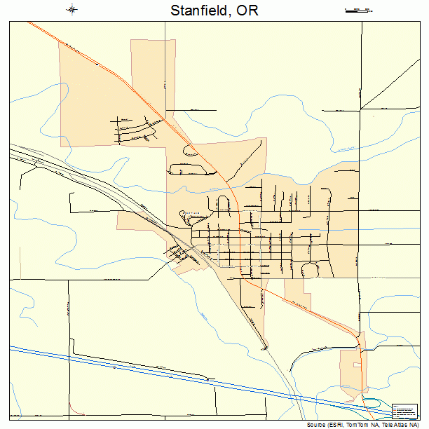 Stanfield, OR street map