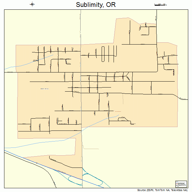 Sublimity, OR street map