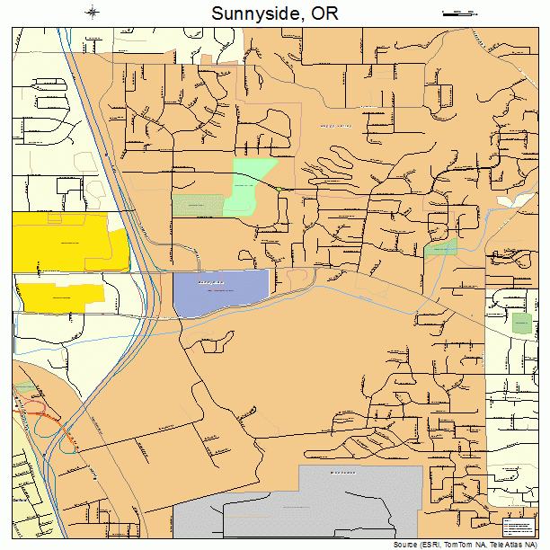 Sunnyside, OR street map