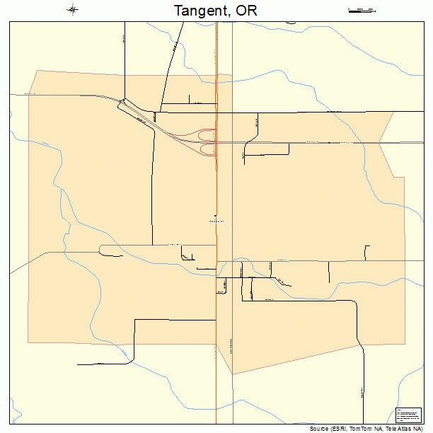 Tangent, OR street map