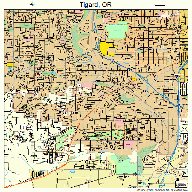 Tigard, OR street map